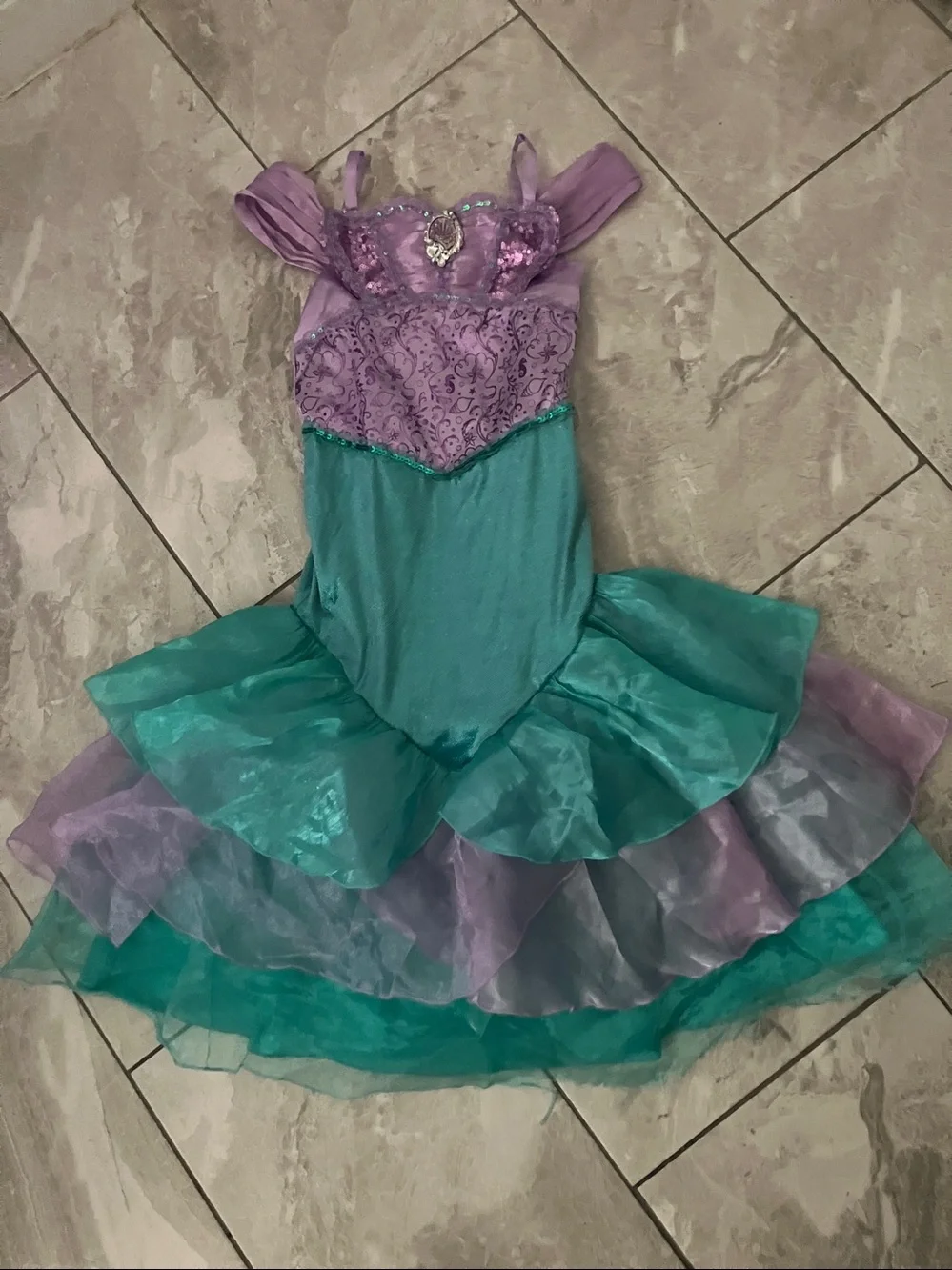 Disney Girls Ariel Costume Dress Up Halloween Birthday Play | 5-6